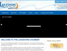 Tablet Screenshot of lakeshorechamber.com